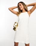 [Other Stories] & Other Stories sleeveless linen mini dress in white 42 White