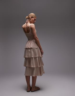 & Other Stories Sleeveless Midaxi Dress With Floaty Ruffles