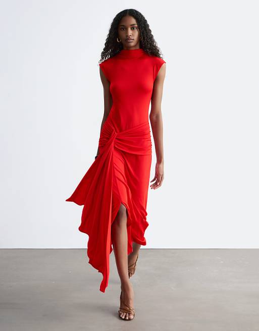 bright midi dress Ramy Brook- Mihal Cotton Poplin Dress- Lily Size medium measures 52.5 from shoulder to hem & Other Stories - Midi