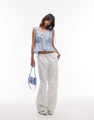 & Other Stories Sleeveless Top With Drawstring And Elasticized Details