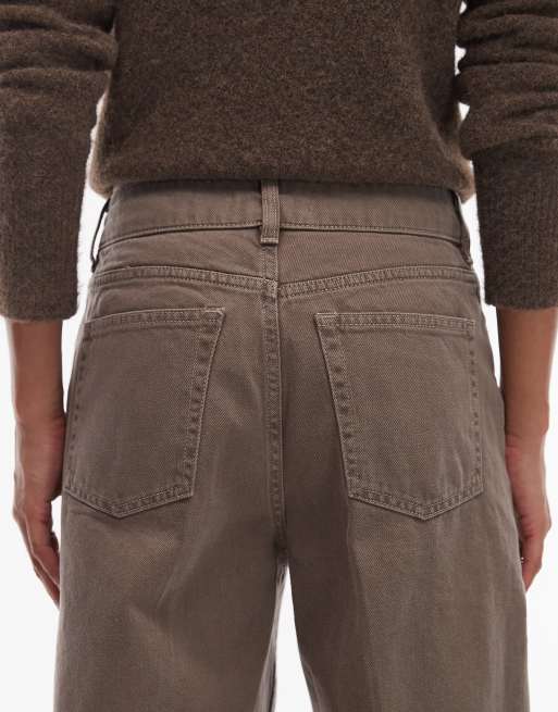 & Other Stories slim barrel leg jeans in brown washed mole, 4 of 5