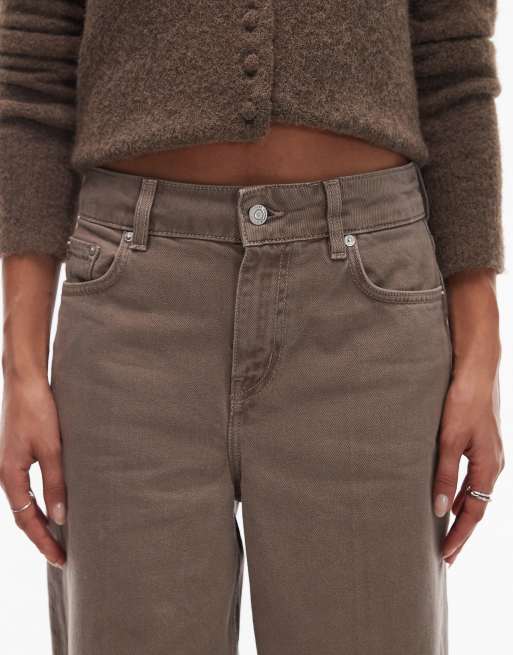 & Other Stories slim barrel leg jeans in brown washed mole, 5 of 5