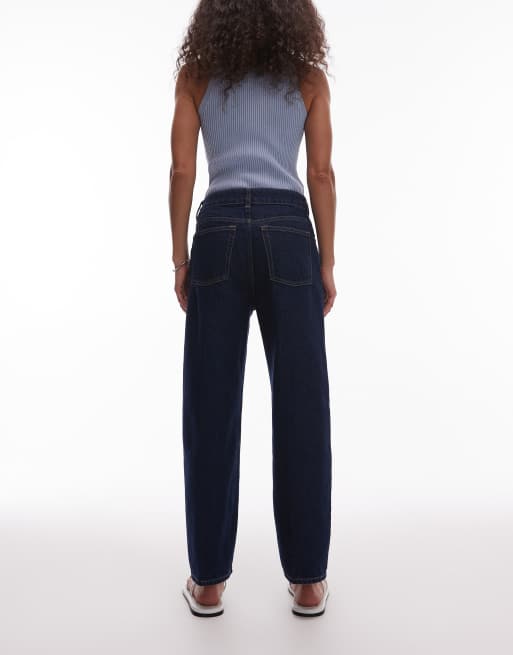 & Other Stories slim barrel leg jeans in dark wash blue, 2 of 5