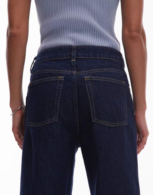 & Other Stories slim barrel leg jeans in dark wash blue, 4 of 5