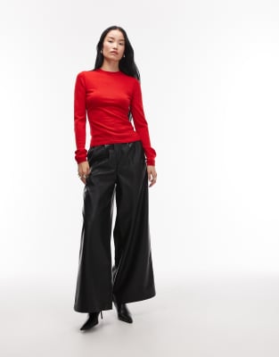 & Other Stories Slim Fit Pure Merino Wool Sweater In Red