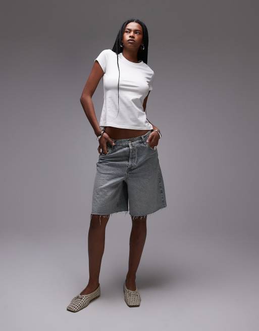 & Other Stories slim fit t-shirt in white with mini croissant embroidery, 3 of 4