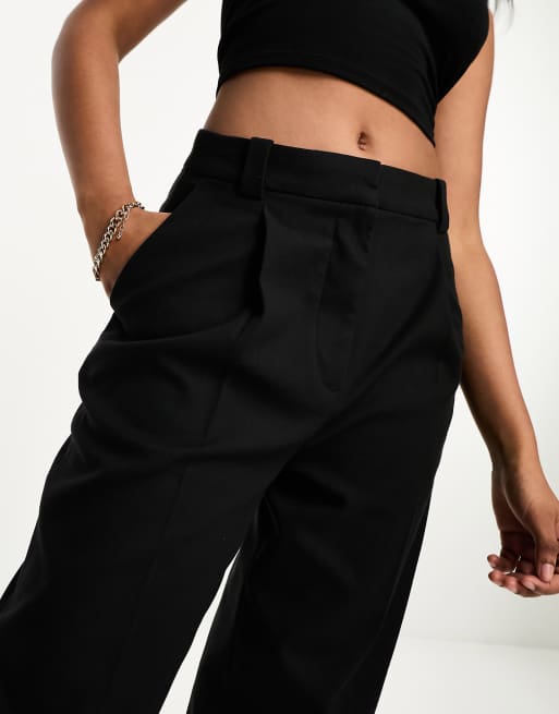  Other Stories slim leg tailored pants in black