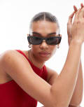 [Other Stories] & Other Stories slim rectangle sunglasses in black No Size BLACK