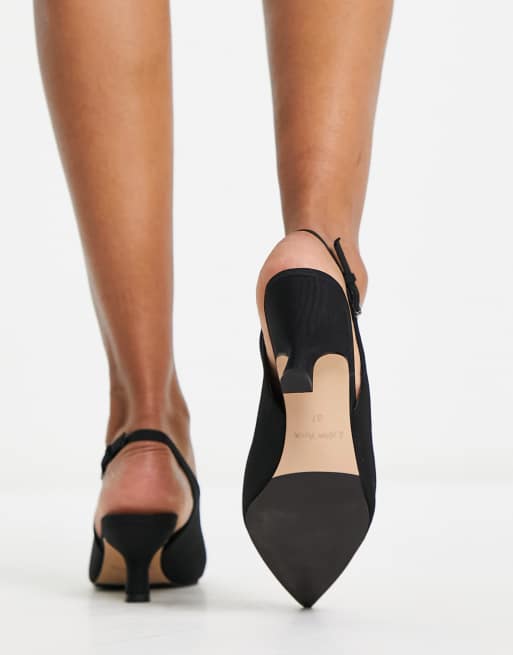 & Other Stories slingback kitten heel shoes in black | ASOS