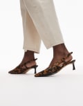 [Other Stories] & Other Stories slingback pointed heels in cow hair print-Neutral 38 MULTI