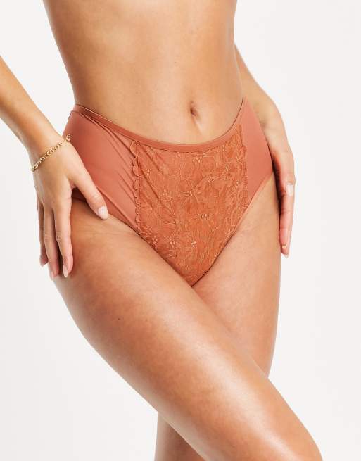 & Other Stories - Slip in pizzo color ruggine a vita alta