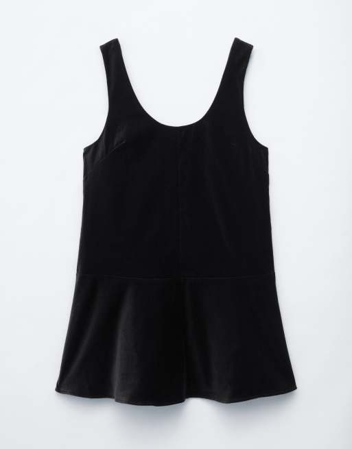 & Other Stories Slipkleid mit U-Ausschnitt aus Samt in Schwarz, 4 von 4