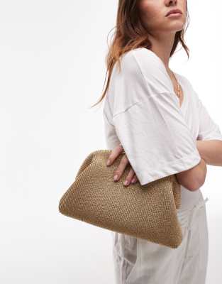 & Other Stories & Other Stories slouchy clutch bag in gold metallic