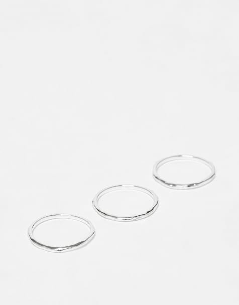 & Other Stories - Sølvfarvede tynde stable-ringe - view 1