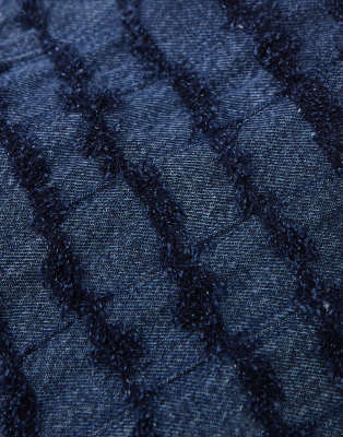 Shop & Other Stories Crafted Braided Fringing Denim Tote Bag In Blue