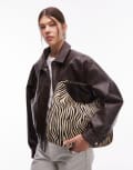 [Other Stories] & Other Stories small leather tote bag in cow hair zebra print-Multi No Size MULTI