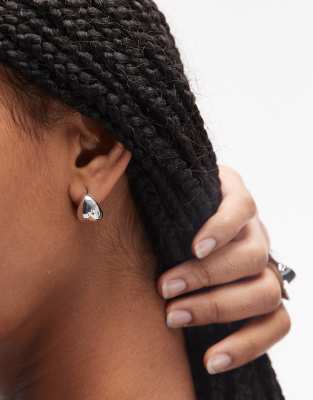 & Other Stories Small Rounded Teardrop Earrings In Silver