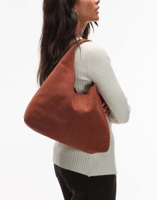 & Other Stories Small Suede Tote Bag In Red