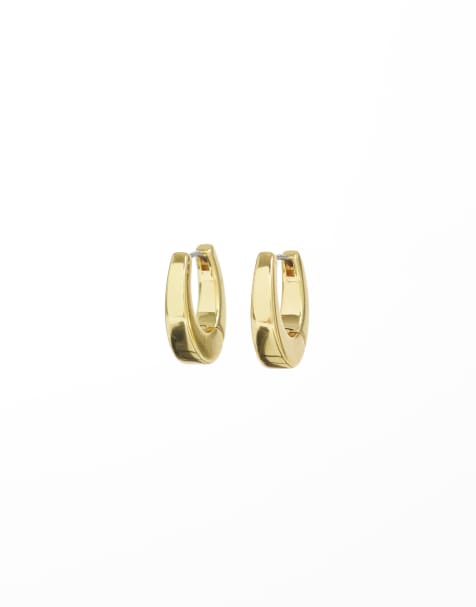 & Other Stories small tapered hoop earrings in gold tone - view 1