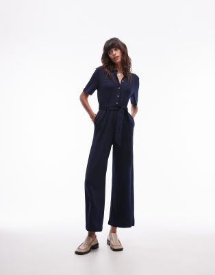 & Other Stories smart utility jumpsuit in navy