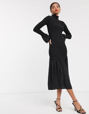 other stories black midi dress