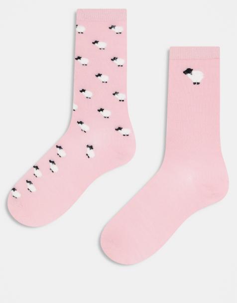 & Other Stories socks 2-pack with 3D sheep motif in pink - view 1