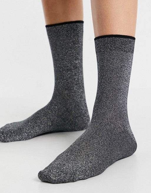 & Other Stories socks in black and silver