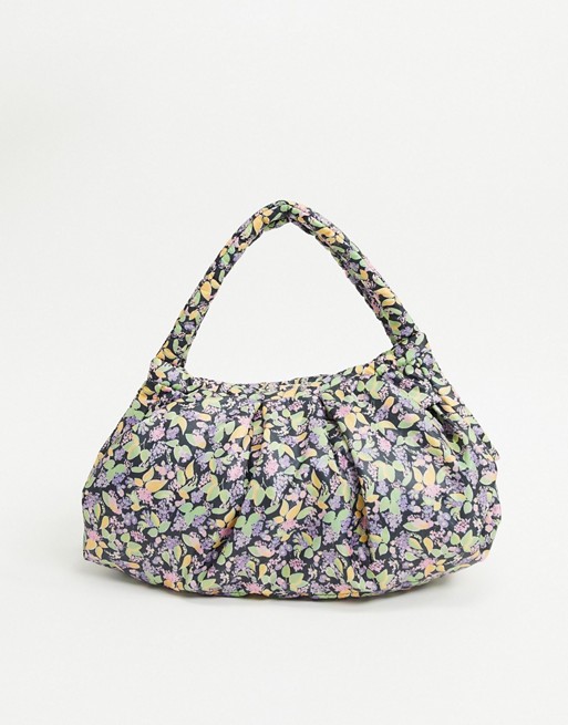 & Other Stories soft floral print handle bag in mutli