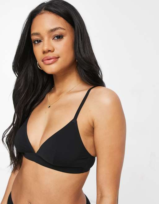  Other Stories triangle soft bra in black