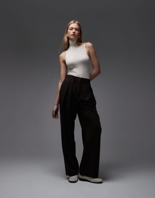 & Other Stories Soft Sleeveless Turtle Neck Top In White