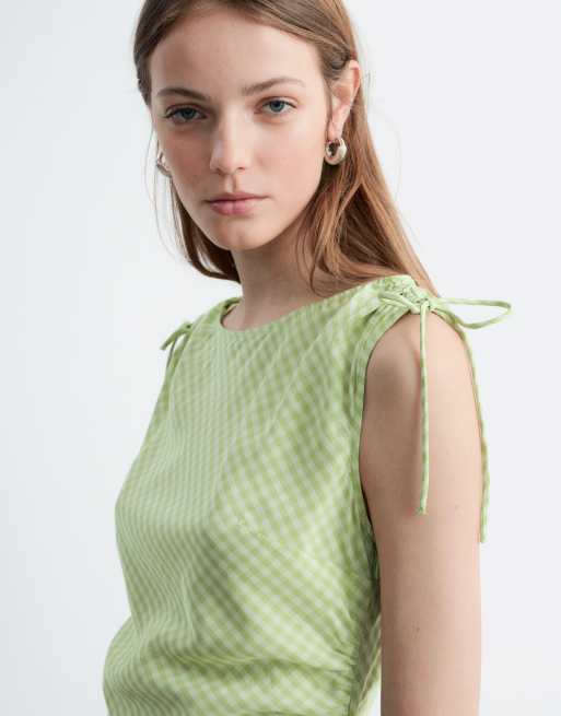 & Other Stories – Sommerkleid mit Vichy-Karo in Hellgrün, 3 von 5