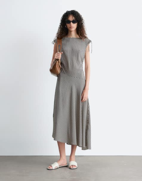 & Other Stories – Sommerkleid mit Vichykaromuster in Dunkelblau - view 1