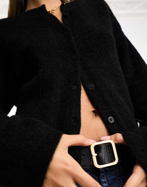 & Other Stories - Sort cardigan i alpaka- og uldblanding med knapper fortil, 2 af 4