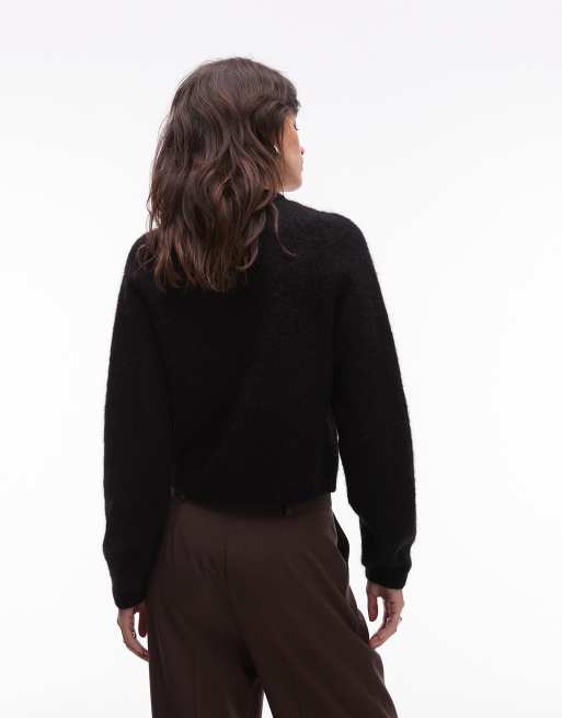 & Other Stories - Sort superblød cardigan i mohair- og uldblanding, 4 af 4