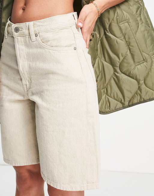 Long denim shorts deals womens