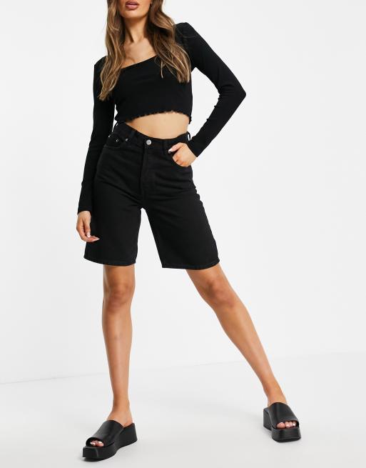 & Other Stories - Spark - Sorte longline-denimshorts i bomuld - BLACK