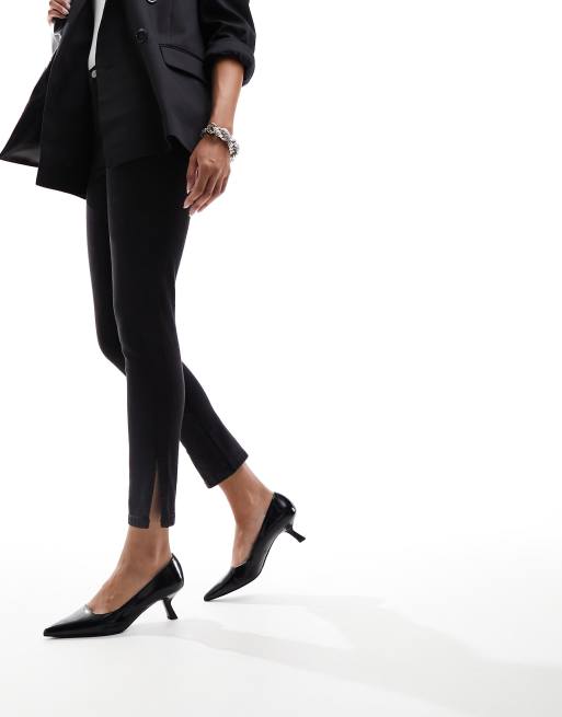 Other Stories Spitze Pumps aus Leder in Schwarz mit Absatz ASOS