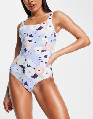 & Other Stories square neck swimsuit in floral print