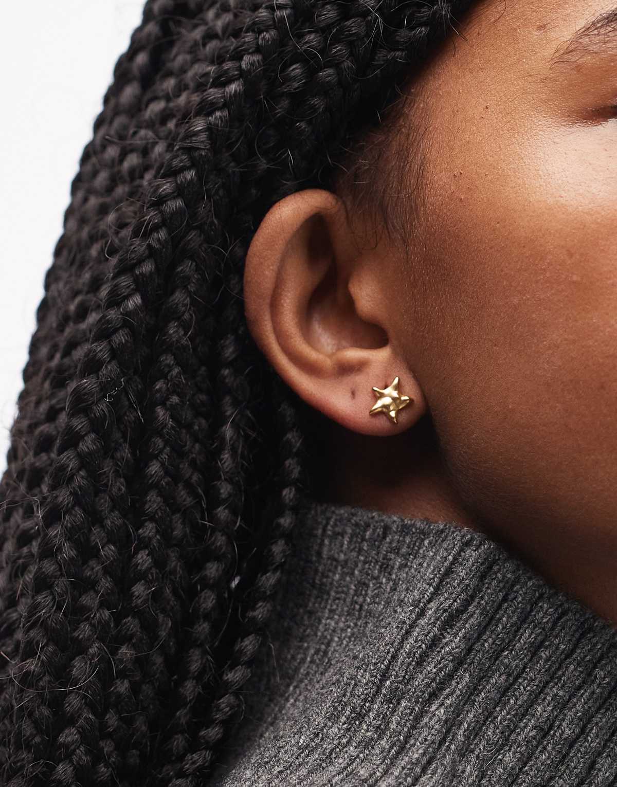 & Other Stories star and moon earrings in gold