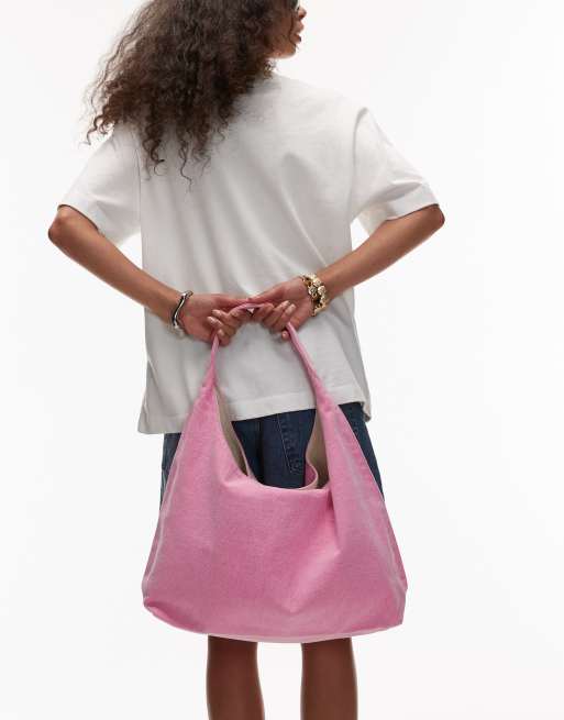 & Other Stories - Stor tote-taske i forvasket lyserød denim, 3 af 4