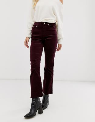 burgundy cord jeans