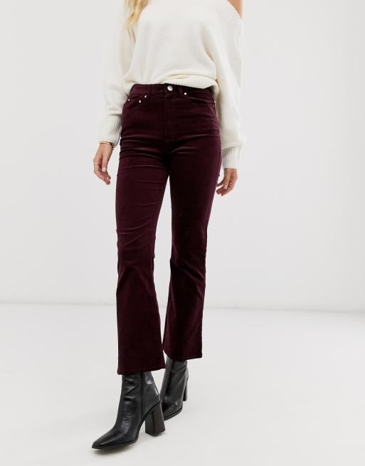 Burgundy store cords womens