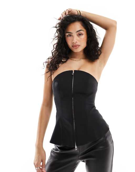 BANDEAU CORSET TOP - BLACK - COS