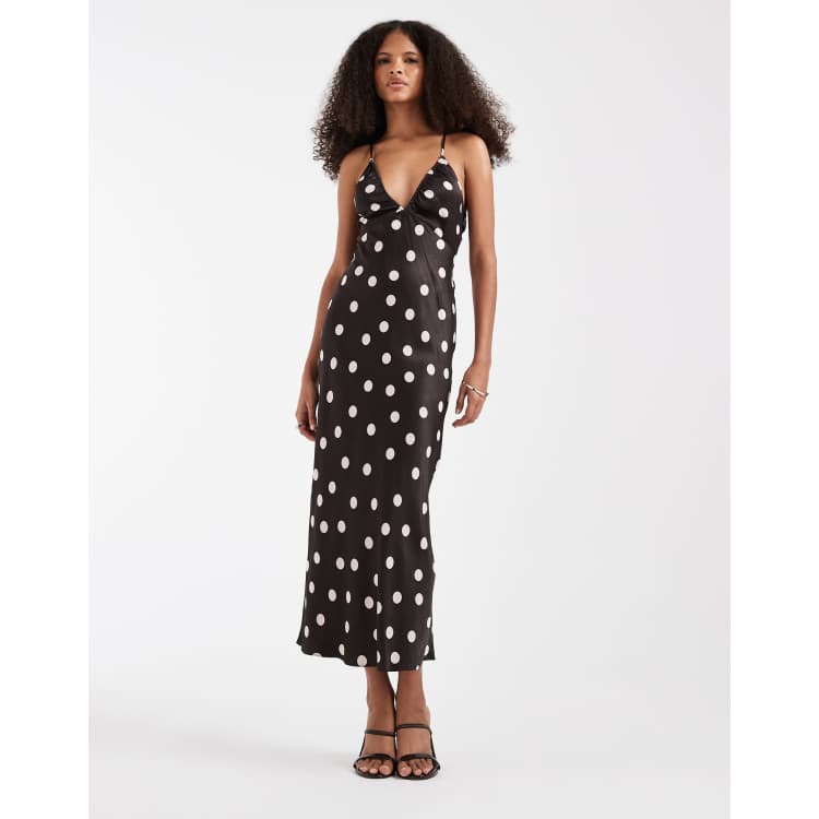 knee length dresses for ladies Polka Dot Dress