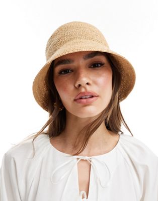 & Other Stories straw bucket hat in natural