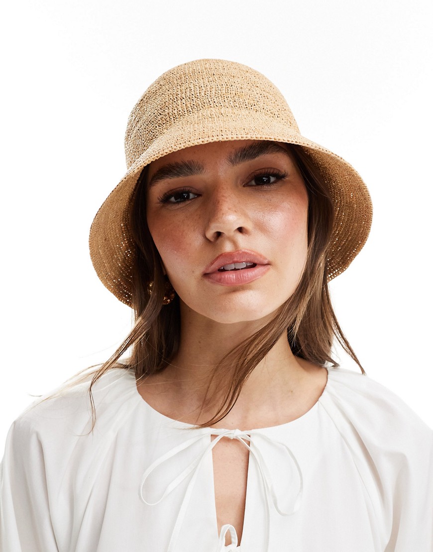 & Other Stories straw bucket hat in natural-Neutral