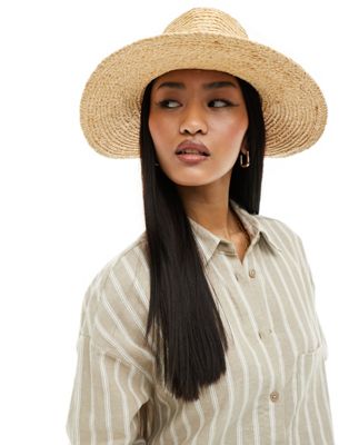 & Other Stories straw fedora hat in natural - ASOS Price Checker