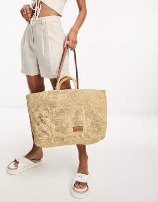 & Other Stories straw tote bag in beige | ASOS
