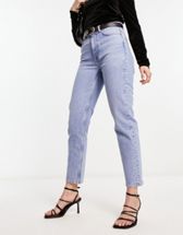 Weekday Twig mid rise v-shape waist straight leg stretch jeans in