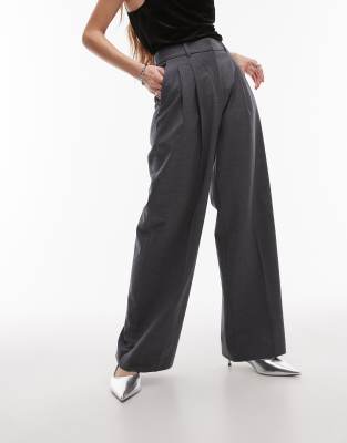 & OTHER STORIES STRETCH WOOL BLEND TAILORED PANTS 